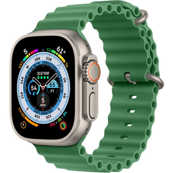 Pasek Silikonowy do Apple Watch 1/2/3/4/5/6/7/8/9/SE 38/40/41/MM, Zielony