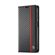 Etui z klapką do Samsung Galaxy S25 FE, Carbon LC.IMEEKE, czarne