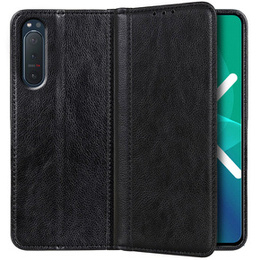 Etui do Sony Xperia 5 II, Wallet Litchi Leather, czarne