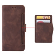 Etui z klapką do Xiaomi Poco F7 Pro, Card Slot, brązowe
