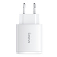 Baseus Compact PD 30W – ładowarka sieciowa z USB-C i 2x USB-A, biała