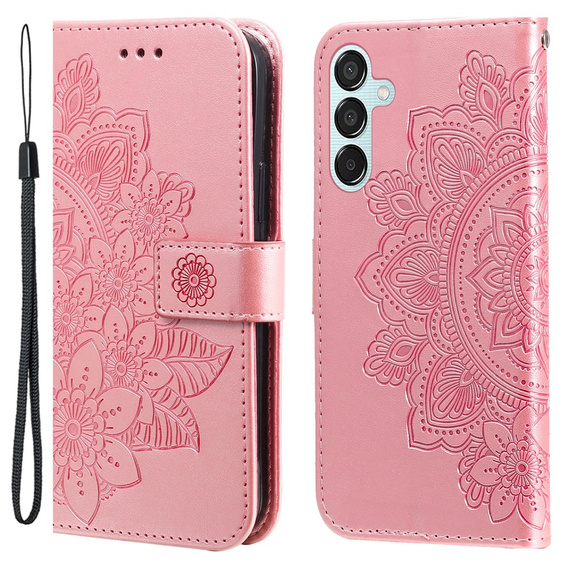 Etui z klapką do Samsung Galaxy M15 5G, Mandala, różowe