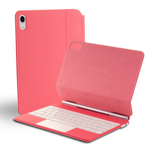 Etui z klawiaturą do iPad 11" 2025 A16 (11 gen.) / iPad 10.9" 2022 (10 gen.), Magnetic Keyboard Touchpad, różowe magenta