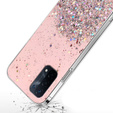 Etui do Oppo A54 5G/A74 5G/A93 5G, Glittery, różowe