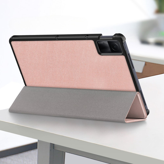 Etui do Xiaomi Redmi Pad 10.6, z podstawką, Różowe, Rose Gold