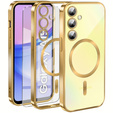 Etui do Samsung Galaxy A15 4G/5G, Electro MagSafe, złote + Szkło na ekran