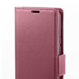 Etui do Motorola Edge 60 / 60 Fusion, ERBORD Glossy Litchi, portfel z klapką, czerwone