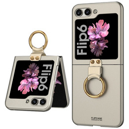 Etui GKK Ring Holder do Samsung Galaxy Z Flip7 FE / Z Flip6, szare