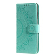 Etui z klapką do Oppo Reno6 5G, Mandala, zielone