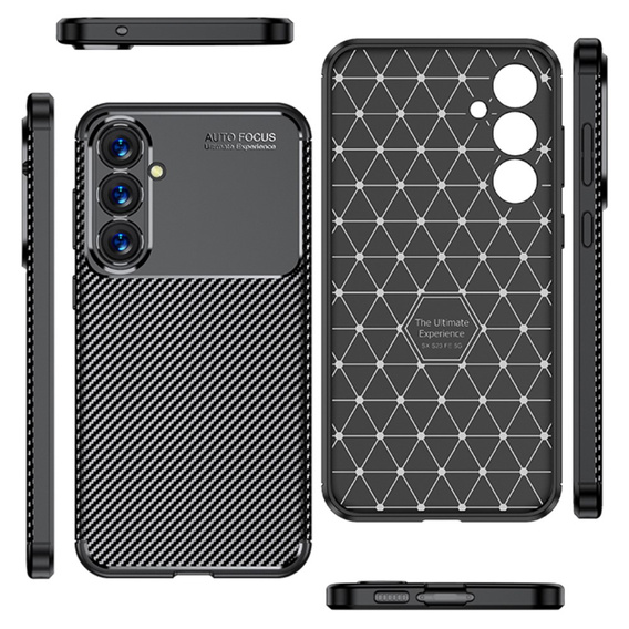 Etui do Samsung Galaxy S23 FE, Carbon Gel, czarne