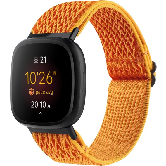 Pasek Nylonowy do Fitbit Versa 3/Versa Sense, Pomarańczowy