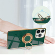 Etui do iPhone 13 Pro, Electro Ring, zielone