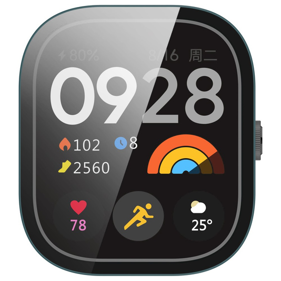 2w1 Etui + Szkło Hartowane do Xiaomi Redmi Watch 4, Zielone