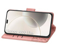 Etui z klapką do Honor 400 Lite, Butterfly, różowe rose gold