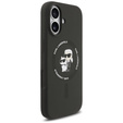 Etui Karl Lagerfeld do iPhone 17, Silicone Body Ring, czarne