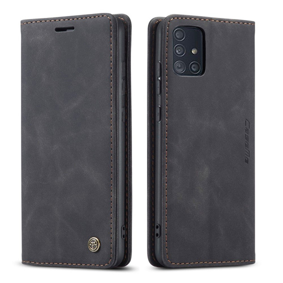 Etui CASEME do Samsung Galaxy A51, Leather Wallet Case, czarne