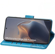 Etui z klapką do Motorola Edge 60 Fusion, Butterfly, niebieskie