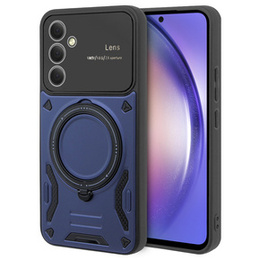 Etui pancerne do Samsung Galaxy A54 5G, CamShield MagSafe, niebieskie