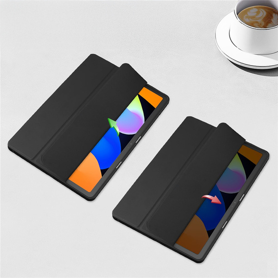 Etui z przezroczystym tyłem i miejscem na rysik do Lenovo Idea Tab 11" 2025 TB336FU TB336ZU, czarne