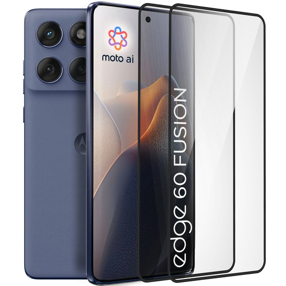 2x Szkło Hartowane do Motorola Edge 60 Fusion, ERBORD 3D pełne, szybka na cały ekran