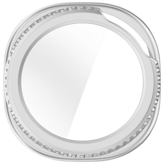 2w1 Etui + Szkło Hartowane do Samsung Galaxy Watch 8 Classic 46mm, Srebrne