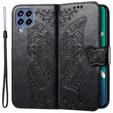 Etui z klapką do Samsung Galaxy M33, Butterfly, czarne