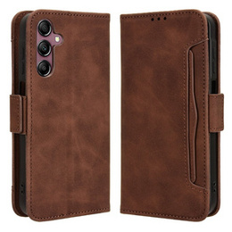 Etui z klapką do Samsung Galaxy A15 4G / 5G, Card Slot, brązowe