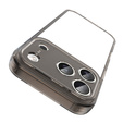 Etui do iPhone 17 Pro, silikonowe z twardym tyłem, przydymione czarne