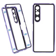 Etui do Sony Xperia 1 V, Magnetic Dual Glass, fioletowe