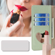 Etui z klapką do Samsung Galaxy A56 5G, Wallet Zipper Pocket, z lusterkiem, zielone