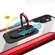 Etui Hybrid KickStand Ring do Samsung Galaxy A32 5G, Red