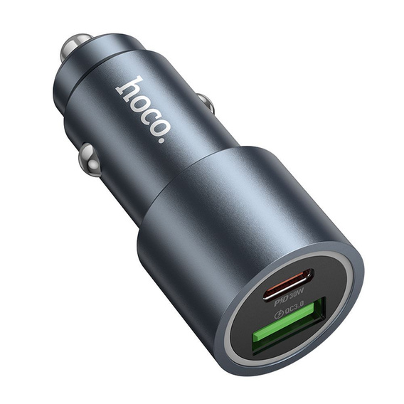 Ładowarka samochodowa Hoco Z60 USB A + USB C QC3.0 PD 48W - czarna