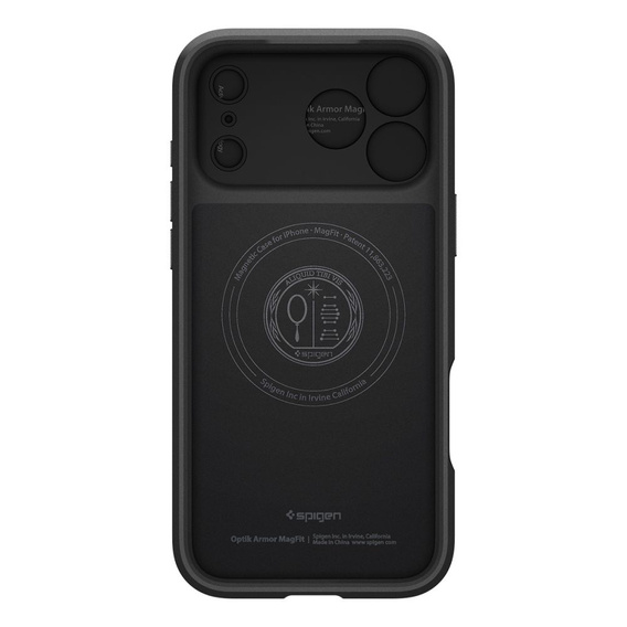 Etui Spigen do iPhone 17 Pro, Optik Armor Mag, black
