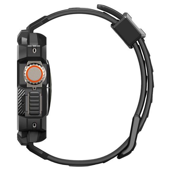 Pasek z etui Spigen do Apple Watch Ultra 1/2/3 49mm, Rugged Armor Pro, Czarny