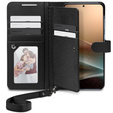 Etui Spigen Wallet "S" do Samsung Galaxy S25+ Plus, Czarne + Szkło Hartowane 9H