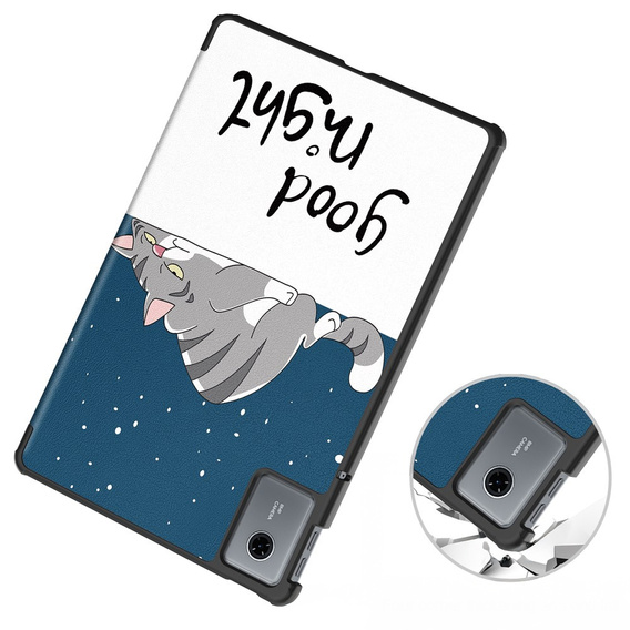 Etui do Lenovo Idea Tab 11" 2025 TB336FU TB336ZU, Smartcase, z funkcją podstawki, Śpiący kot