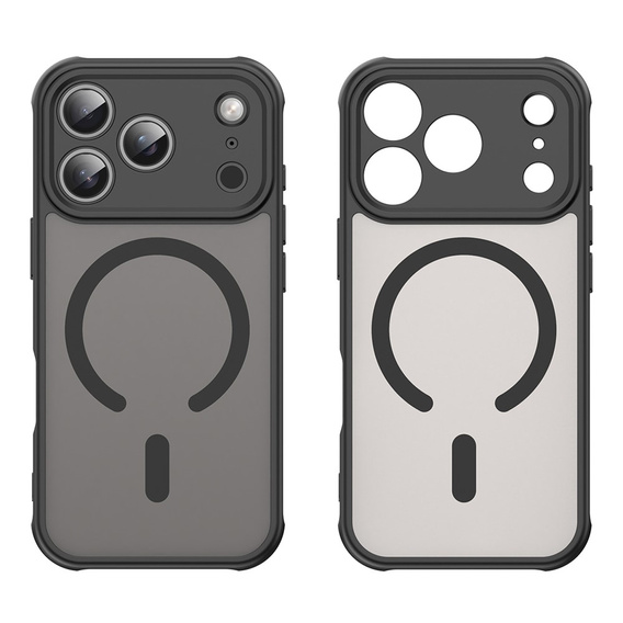 Etui do iPhone 17 Pro, do MagSafe, matowe z ochroną aparatów, czarne
