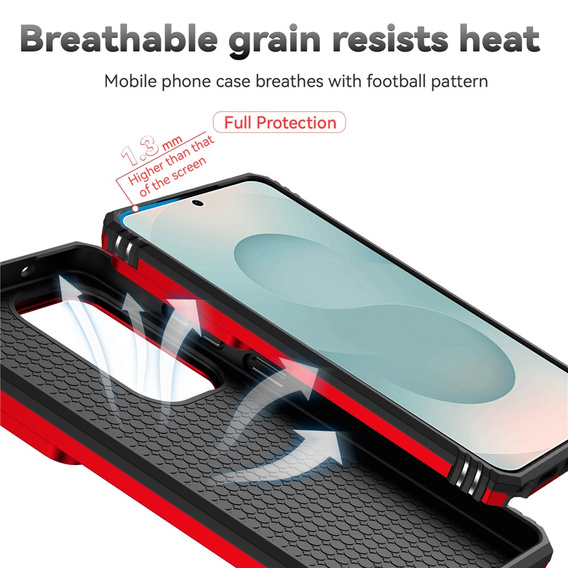 Etui pancerne do Samsung Galaxy S26 Ultra, CamShield Slide, czerwone