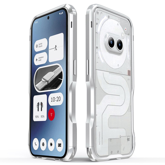 Etui LUPHIE do Nothing Phone 2a / 2a Plus, Armor Bumper, srebrne