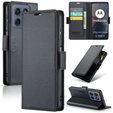 Etui do Motorola Edge 60 / 60 Fusion, ERBORD Glossy Litchi, portfel z klapką, czarne