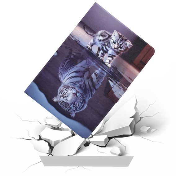 Etui do Samsung Galaxy Tab A9 X110 / X115, cat and tiger