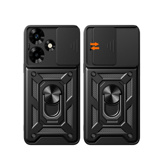 Etui pancerne do Infinix Hot 30, CamShield Slide, czarne