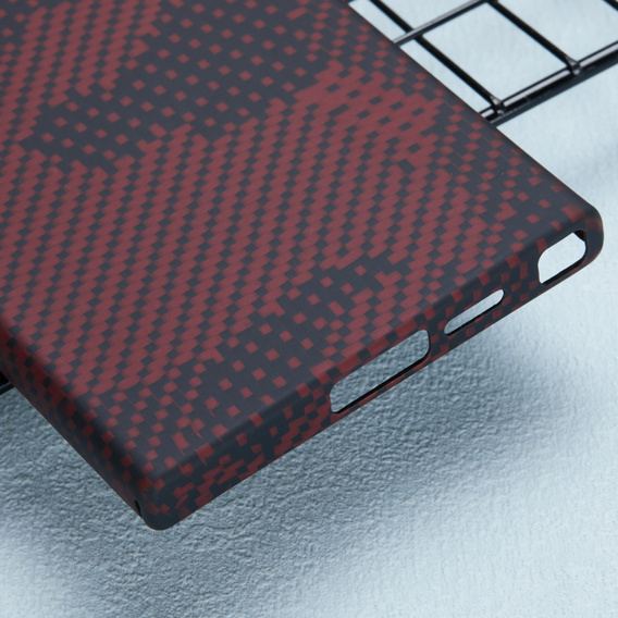 Etui do Samsung Galaxy S24 Ultra, Aramid Fiber MagSafe, czerwone