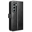 Etui z klapką do Infinix Hot 50 Pro 4G, Crazy Horse Wallet, czarne
