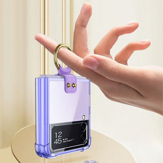 Etui GKK Corners Dropproof do Samsung Galaxy Z Flip 4 5G, Transparent Purple