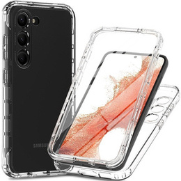 Etui do Samsung Galaxy S23, Shockproof, z folią, przezroczyste