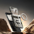 Etui do Samsung Galaxy Z Flip7 FE / Z Flip6, Tongate MECH Magsafe, tytanowe szare