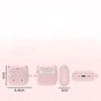 Etui pancerne na Słuchawki Apple Airpods 4, Konsola Kot, różowe