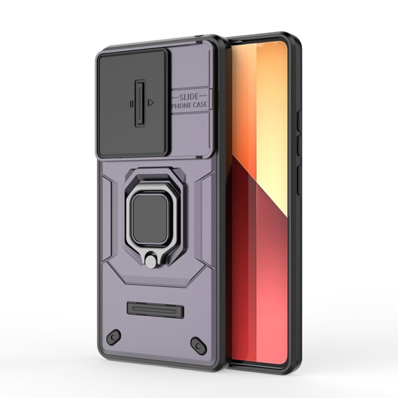 Etui do Xiaomi Redmi Note 13 Pro 4G / Xiaomi Redmi Note 14S / Xiaomi Poco M6 Pro 4G, KickStand Camera Lens, fioletowe