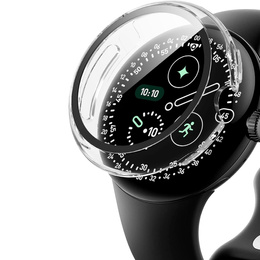 2w1 Etui + Szkło Hartowane do Google Pixel Watch 4 45mm, Przezroczyste